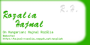 rozalia hajnal business card