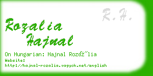 rozalia hajnal business card